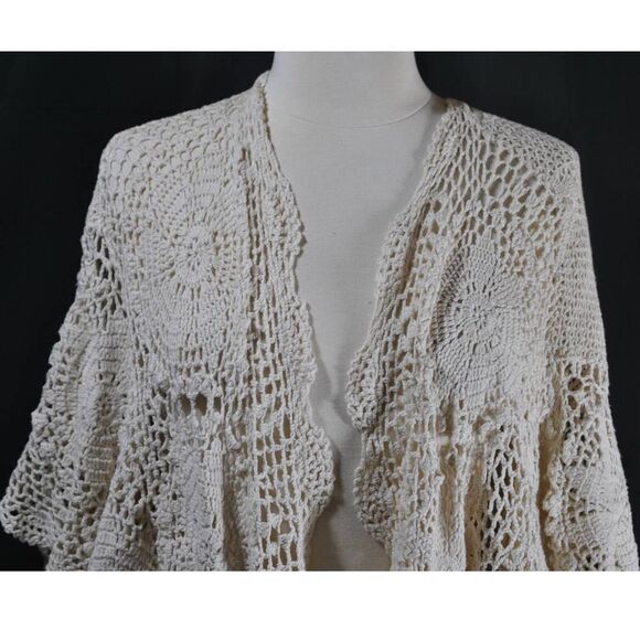 Handmade Crochet Cardigan- M/L (no size tag) - Picture 6 of 7